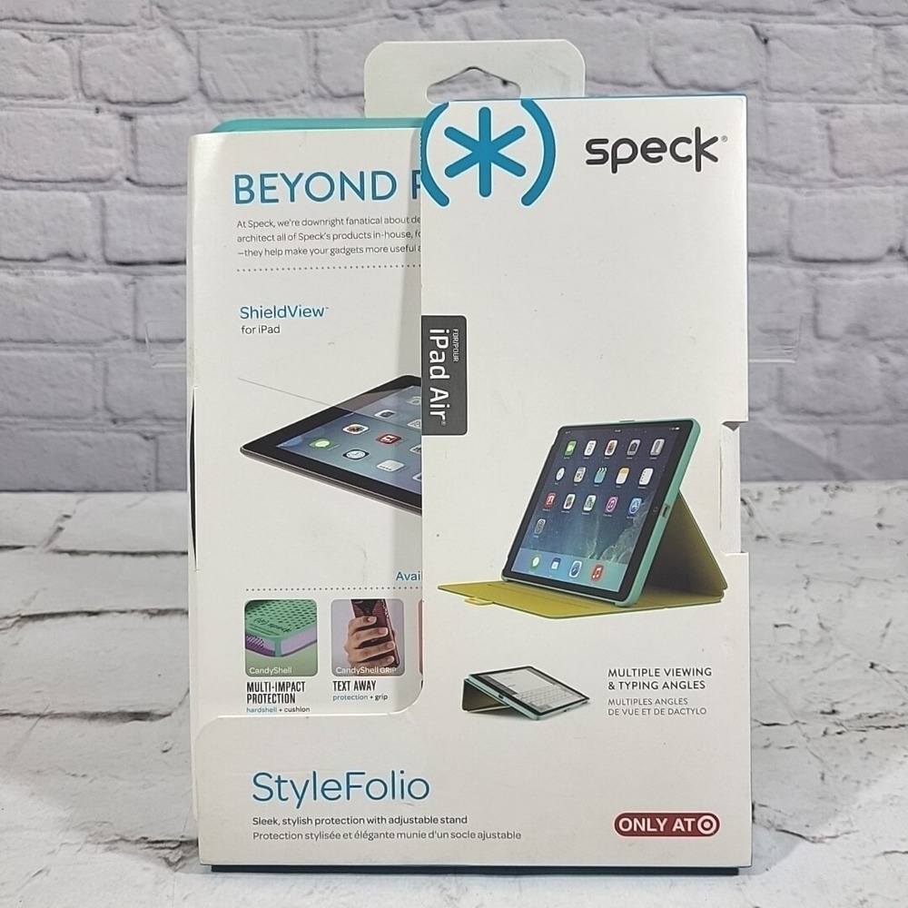 Speck Style Folio‎ Case and Stand for Apple iPad Air 1st Gen Aqua Blue NEW